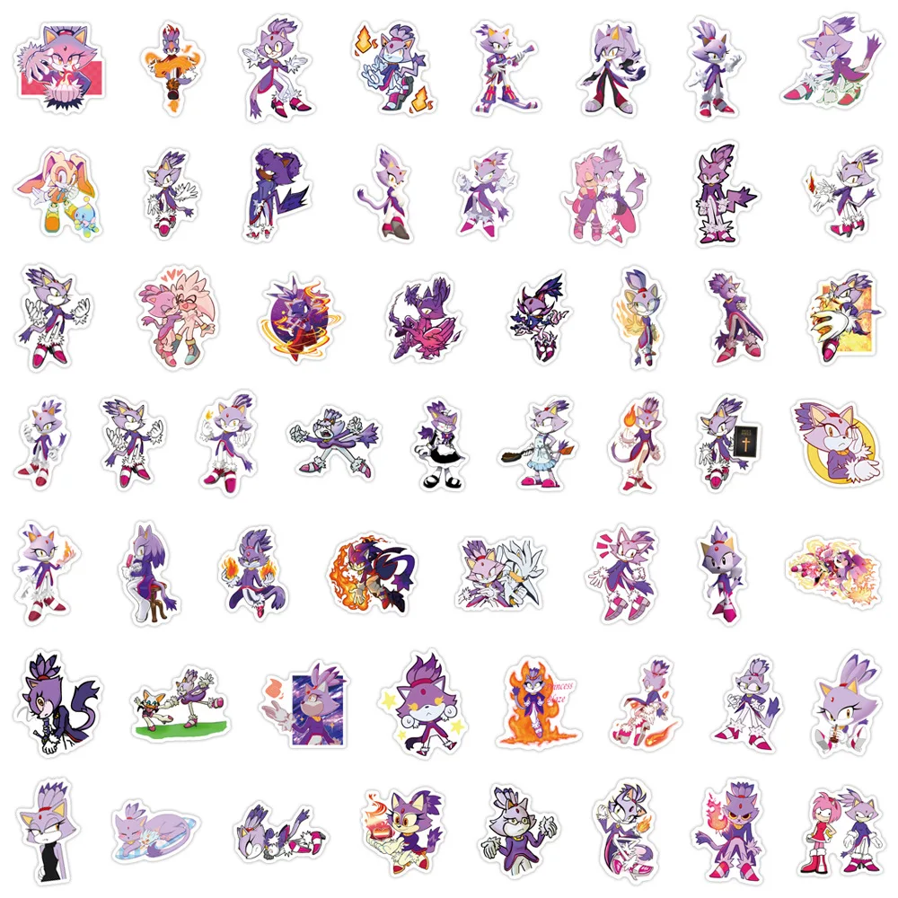 55 pçs dos desenhos animados blaze adesivos engraçado ouriço decalques crianças brinquedo diy decoração portátil guitarra telefone geladeira mala carro graffiti presente