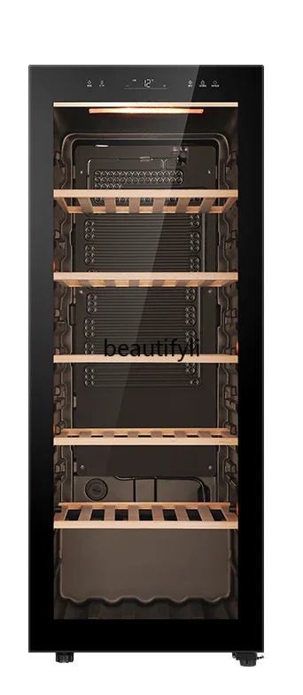 E132 198 لتر 86 زجاجة كابينة النبيذ المبردة درجة حرارة ثابتة صغيرة قبو النبيذ خزانة مشروبات غرفة المعيشة المنزلية الجليد