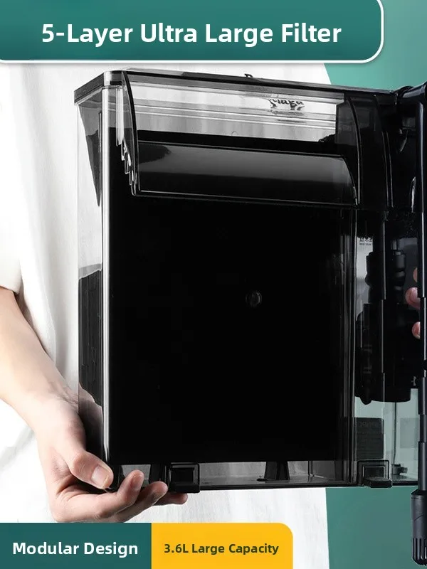 

Large Capaci Aquarium Filter Dry Wet Separation Silent Water Circulation Hanging Wall Mounted External Filter for Fi Tank