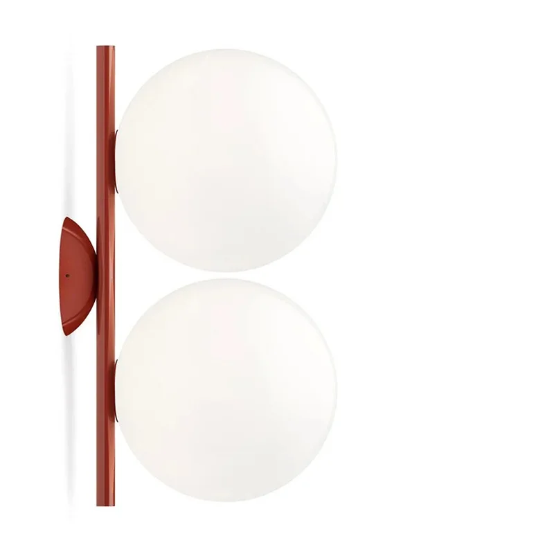 

Italian Designer Double Glass Ball Wall Lamp Ceiling Light Bedroom Bedside Corridor