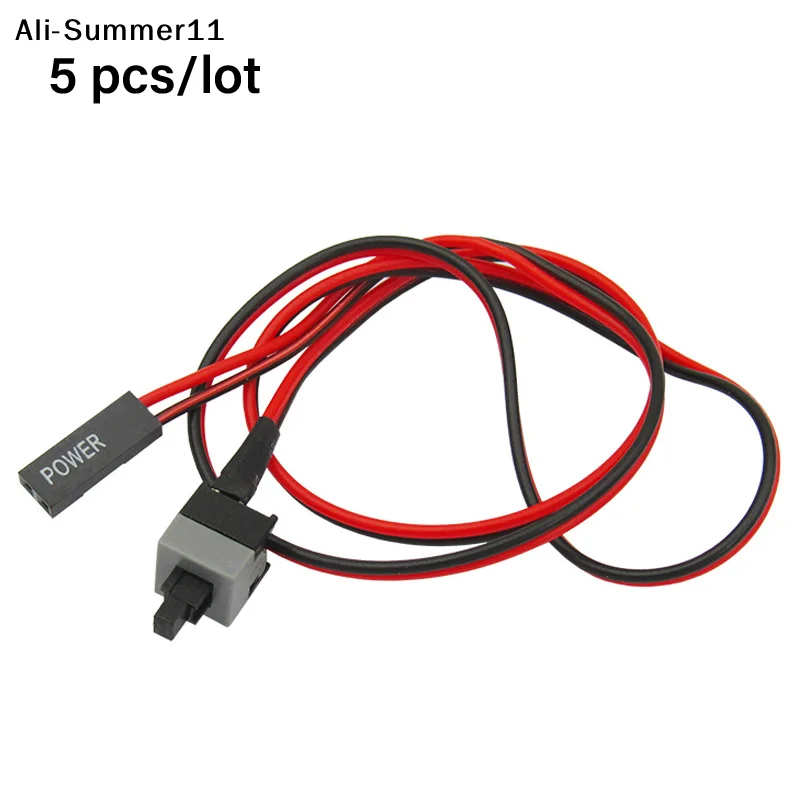 S115 Pcs 50cm 2 Pin SW PC Power Cable On/Off Push Button Computer Case Switch Wire