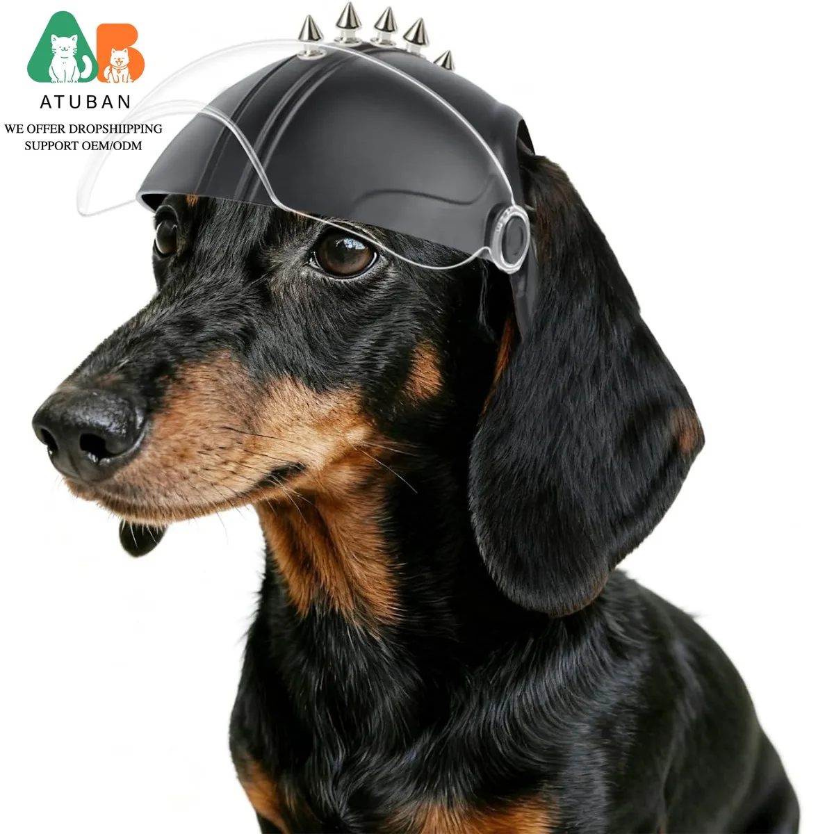 

Шлемы для собак ATUBAN для маленьких собак, шлем для собак с прозрачными линзами, очки, шлемы для собак, шапка с отверстиями для ушей, велосипедный шлем для собак