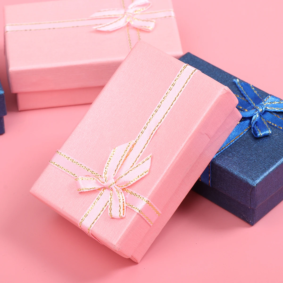 

12pcs Jewelry Boxes 8x5x2 5cm Durable Cardboard Storage Organizer For Earrings Necklaces Ring Gifts Display Case