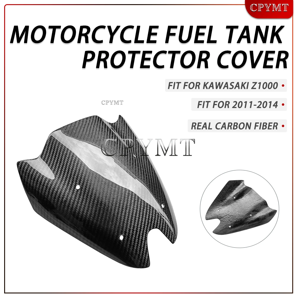 

Motorcycle Fuel Tank Cover Real Carbon Fiber Front Mask Decorative Shell Fit for Kawasaki Z 1000 Z1000 2011-2014 2022 2023