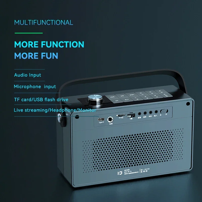 2025/مصنع مكبر الصوت OEM/ODM Soundcore 30W Big Bass Bt Bass SHIDU T6 مكبر صوت محمول