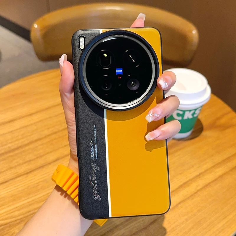 Etui na Vivo X300 Ultra X300 Pro X200 Ultra X200 Pro Mini, modne, z PC i skóry PU, z ochroną aparatu i podświetleniem, tylna obudowa. — zdjęcie produktu 4