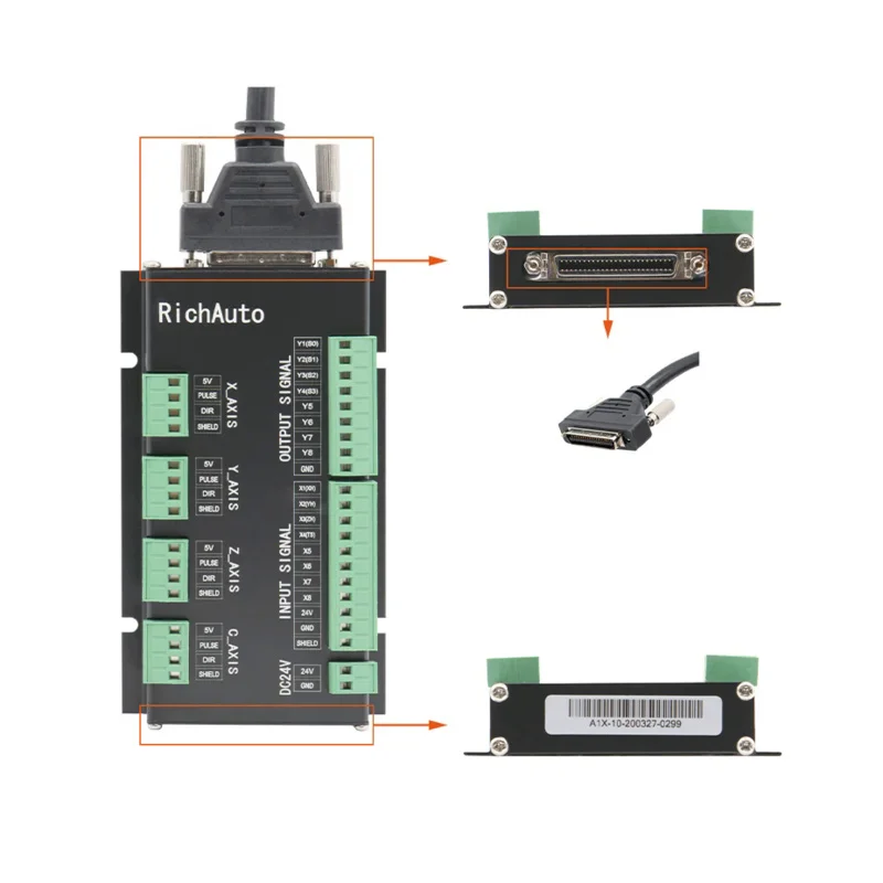 Original RichAuto DSP A11 A12 A15 A183 4 Axis USB Controller Wiring Board English Version CNC Router