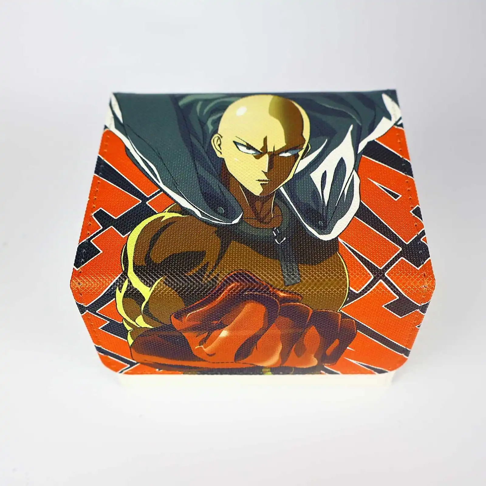 Diy Self Made One Punch-Man Saitama Leather Card Storage Box OPCG PTCG YGO Magnetic Card Storage Box Storage Anime Gift Toys