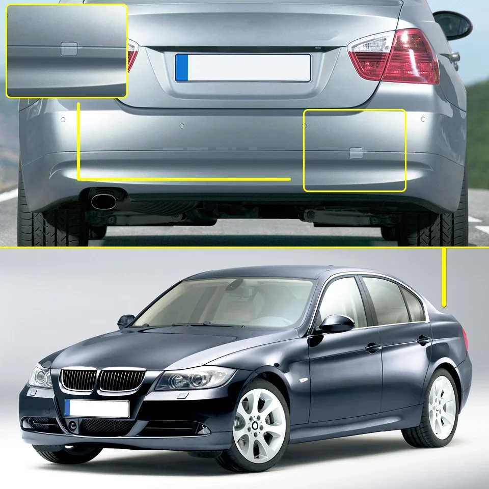 Acessórios do carro para bmw 320 323 325 328 330 e90 2005-2008 amortecedor traseiro reboque gancho capa de olho tampa de reboque