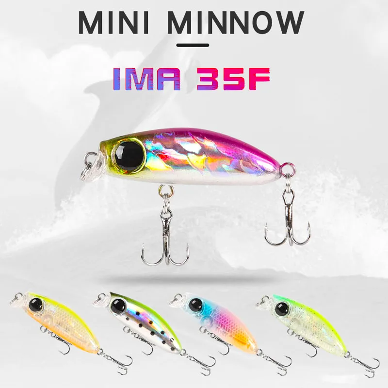 New Mini Bionic Bait  Minnow Spinner Hard Bait Swinger Fishing 35mm2.5g Bait Trout Perch Fake Bait Winter Fishing Tackle