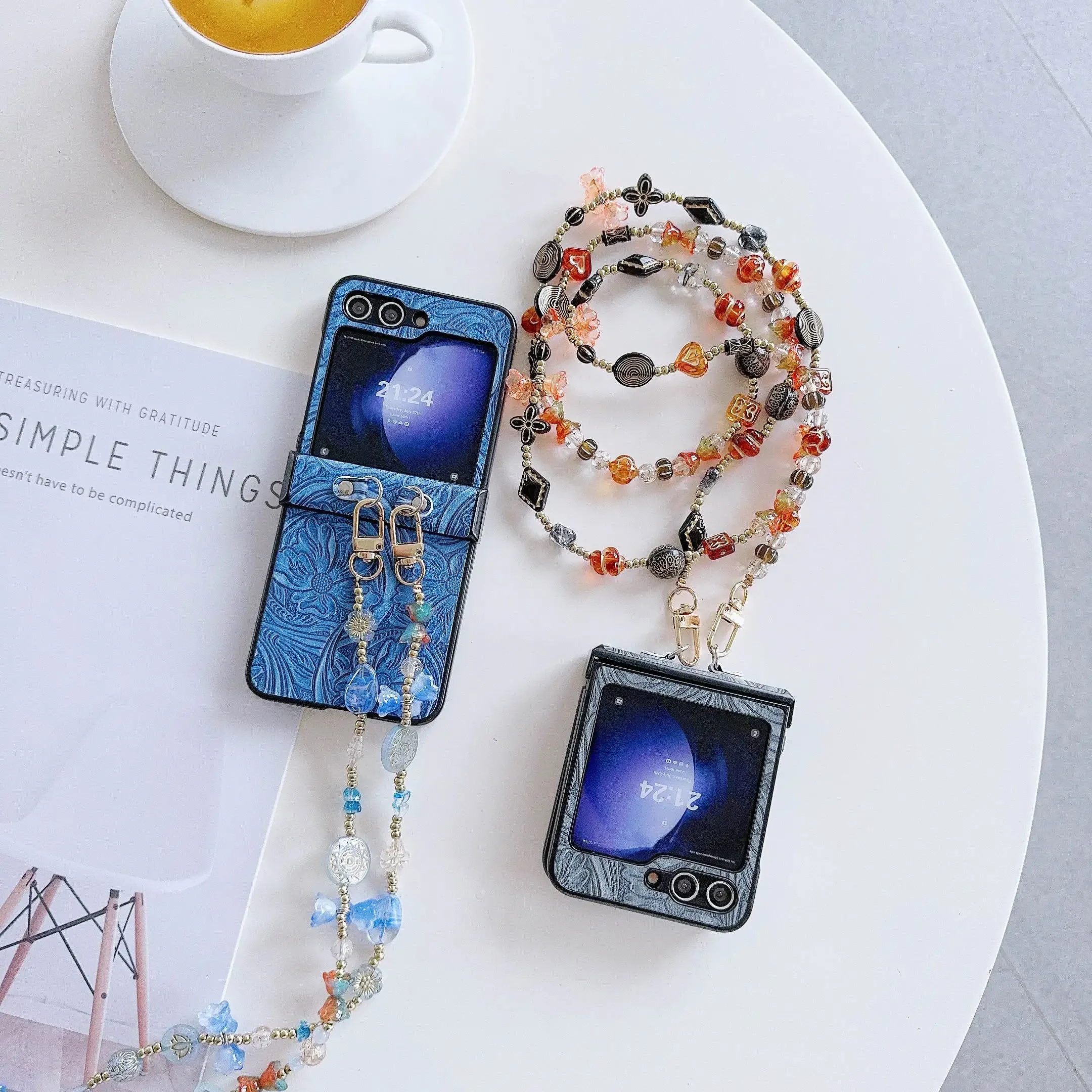 

Блестящий блестящий разноцветный чехол через плечо с ремешком из искусственной кожи для Samsung Galaxy Z Flip 6 5 4 3, противоударный чехол