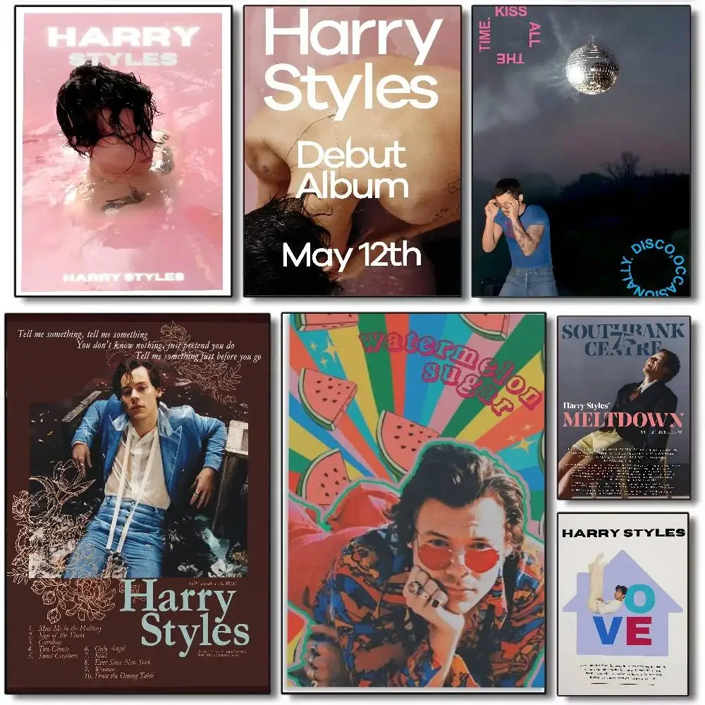 H-Harrys Singer Styles Poster Art canvas HD aesthetic Printing Paper Wall Art for Living Room Bar fashion Home Decor