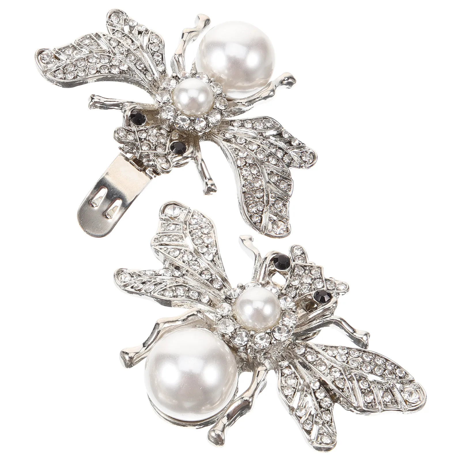 

1 Pair Detachable Bee Shape Clip Rhinestone Bride Buckle Decorative Wedding Bridal Shoe Embellishment Zinc Alloy Shoe Accessory