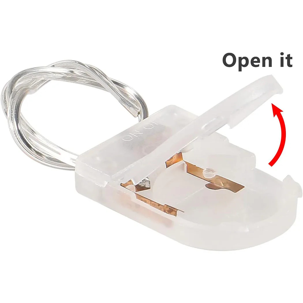 Button Battery Holder Coin Cell Battery Holder with Switch CR2032 1 X 3V Battery Holder Battery Storage Boxes Cover with Wires