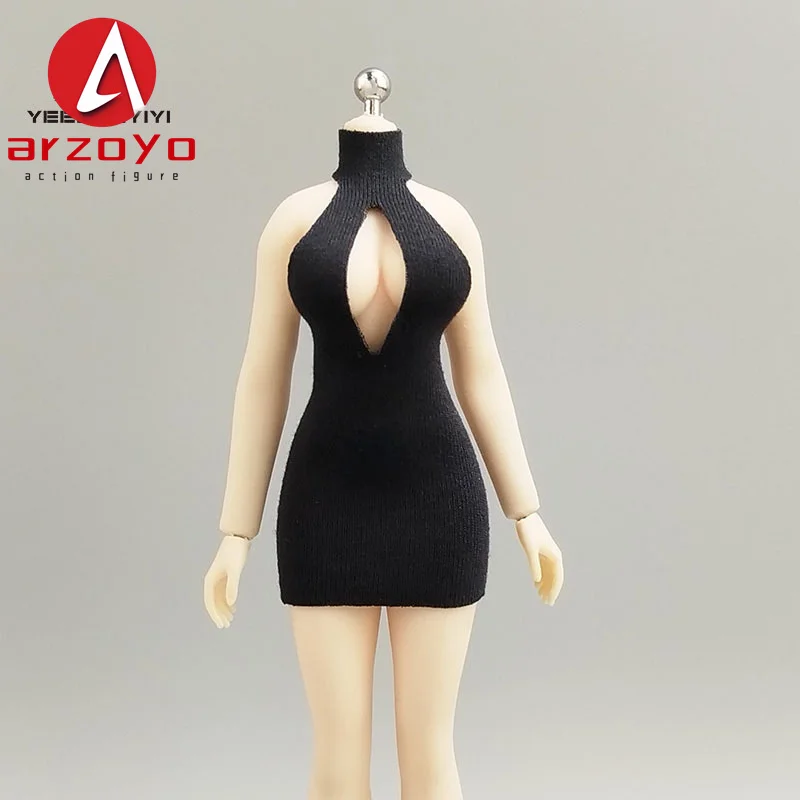 Strój kąpielowy jednoczęściowy z odkrytymi piersiami w skali 1/12, z wysokim dekoltem i odkrytymi plecami, pasujący do 6-calowych lalek BJD, figurki żołnierki.