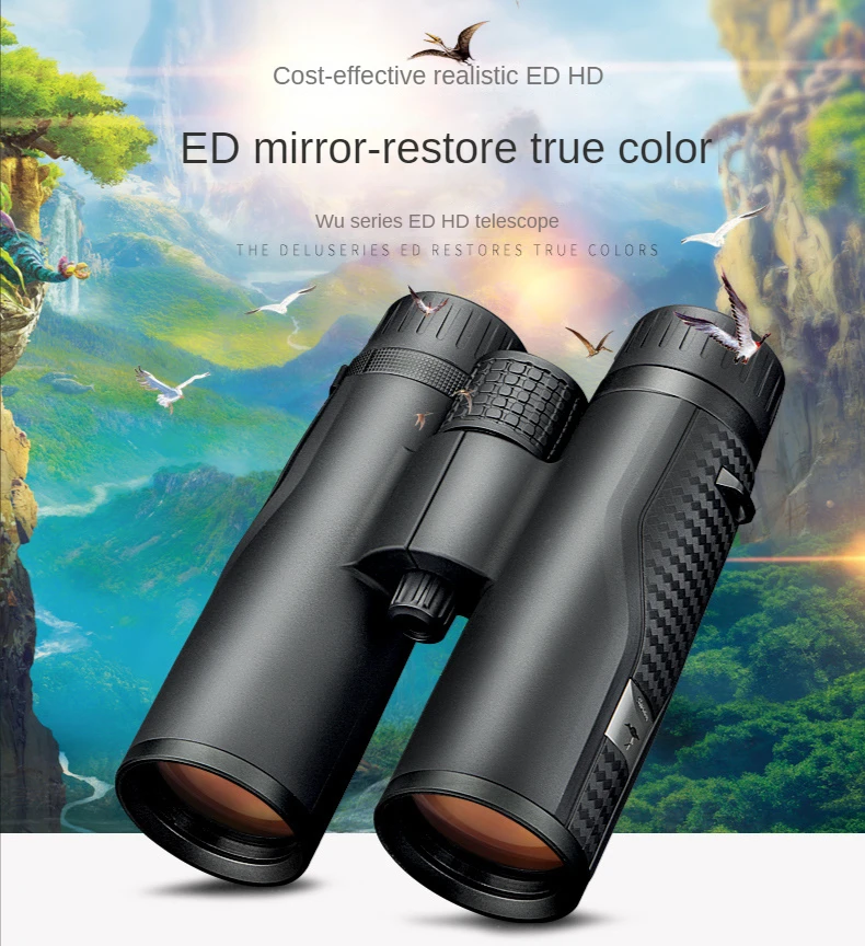 Shuntu Powerful ED Binoculars 8x42 10x42 Long Range IPX7 Waterproof Bak4 Prism SMC Optical Coating For Hunting Camping Travel