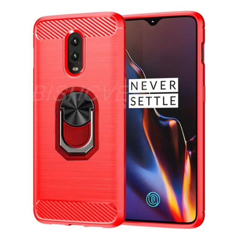 Carbon Fiber Brushed Shockproof Soft Cover For OnePlus 6 1+6 OnePlus6 6.28\