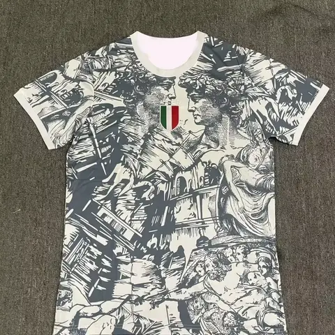 Italian National Football Training Uniform 3d Printed Casual Quick Dry Breathable Slim Comfortable Short-Sleeved Tee Man T-Shirt