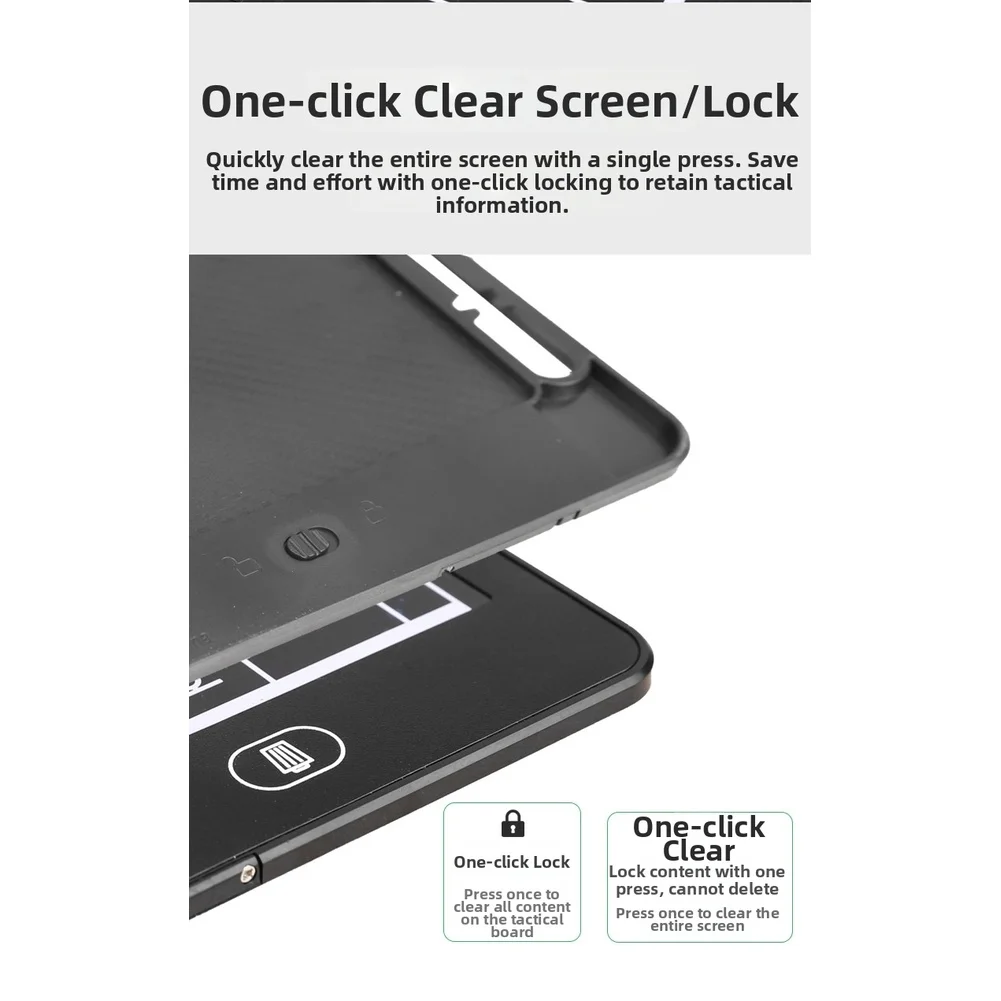 

Черная 6,5-дюймовая баскетбольная стратегическая доска с ЖК-экраном для отработки игровых приемов, компактный планшет для письма 17x12,8 см для MINI