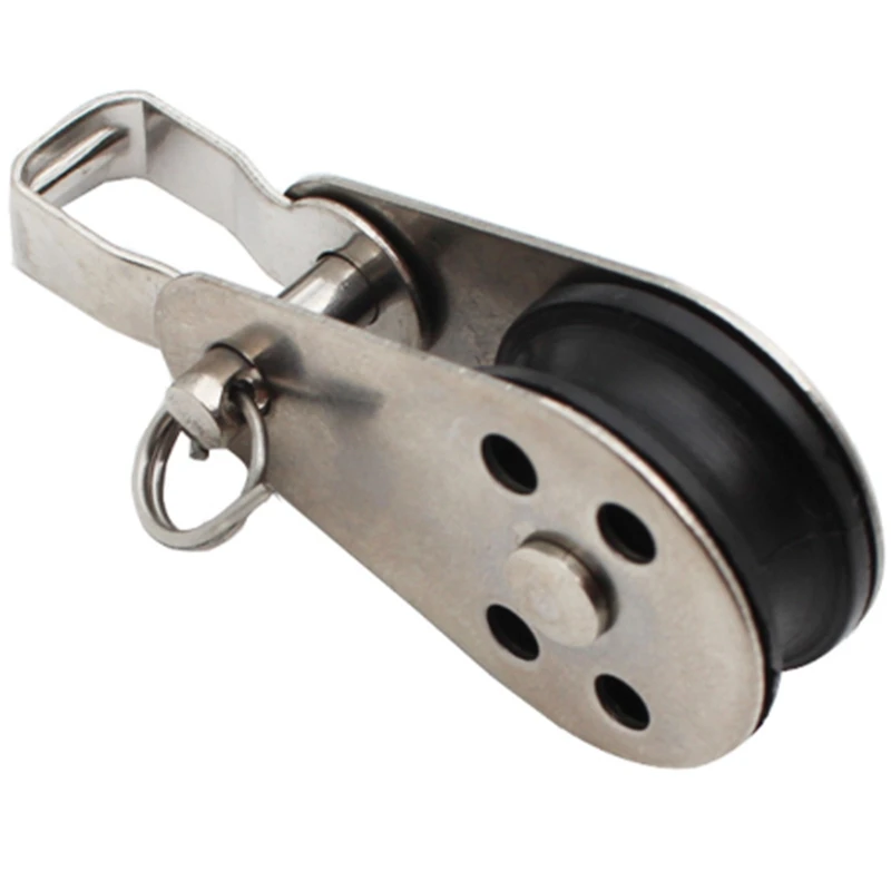 

A17Z 10 PCS Marine Boat Pulley Blocks Rope Stainless Steel 316 Kayak Canoe Anchor Trolley Kit Nylon Pad Eyes Boat Accessories