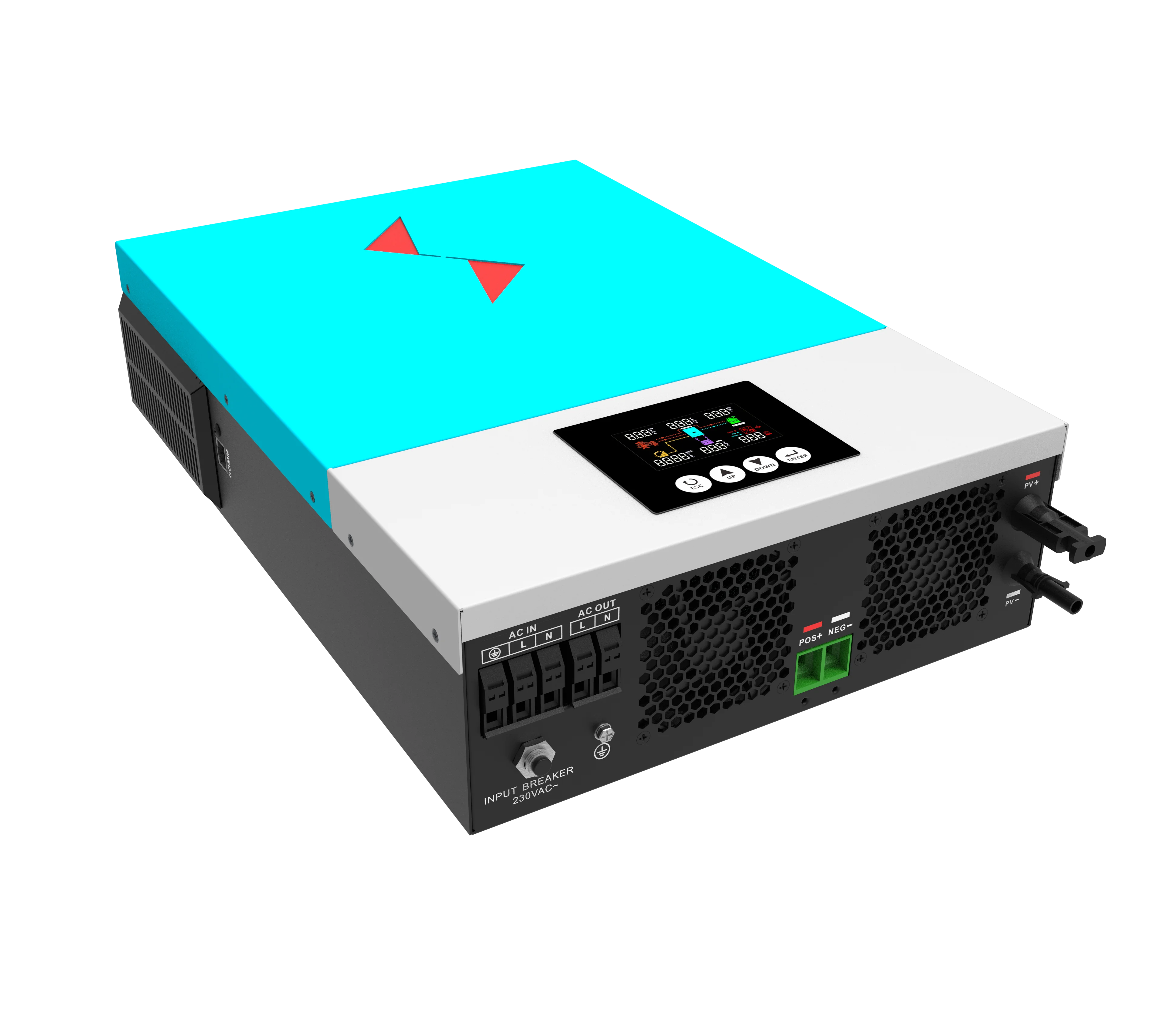 3.6kW 4.2kW 6.2kW  On-Grid/Off Grid Inverter Hybrid MPPT 100A Solar Inverter Battery Voltage 24V/48V 90~450 VDC Grid 230VAD