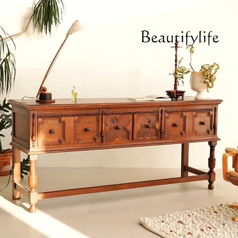 

Nordic solid wood side cabinet decoración hogar smart home，kitchens accessories，casa