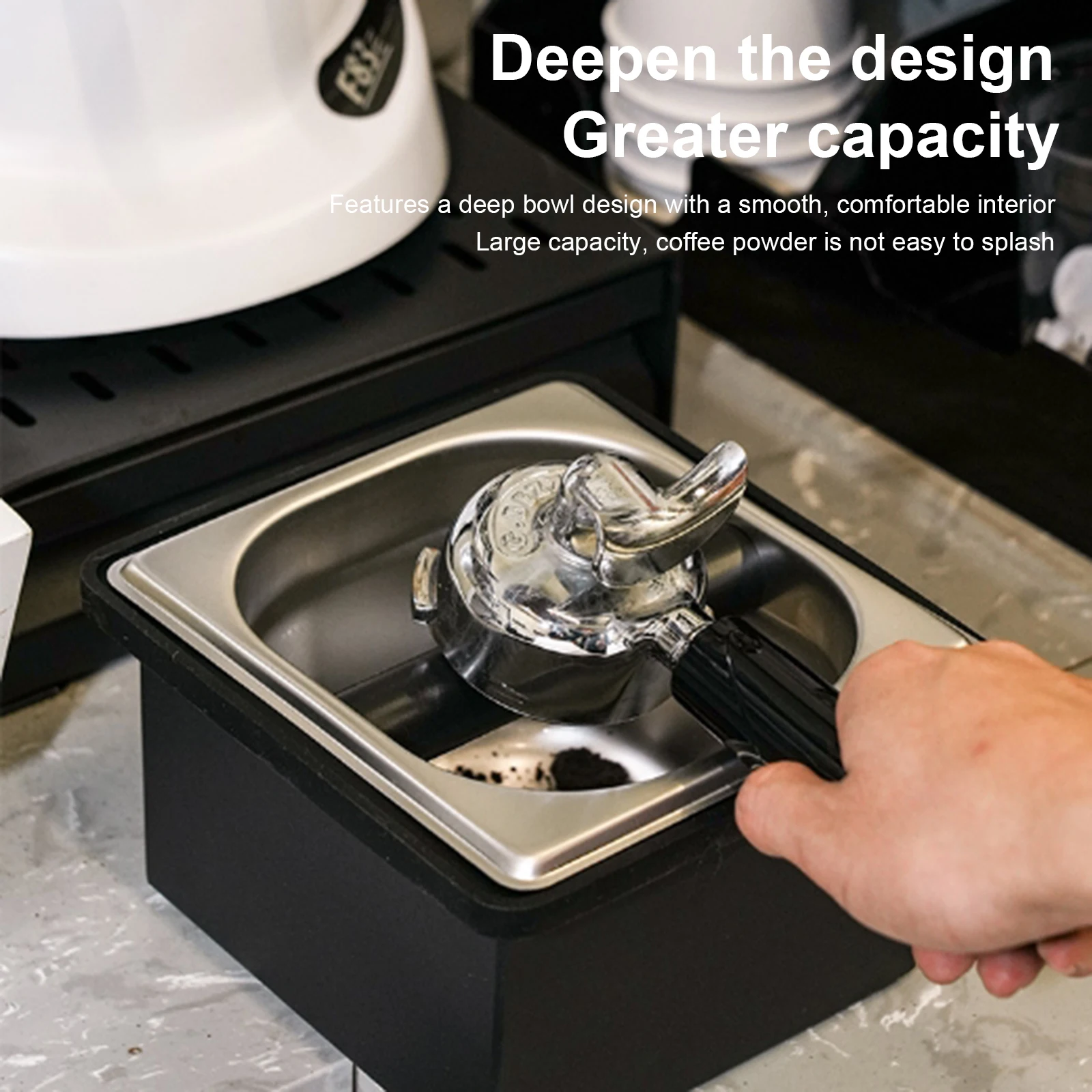 Knock Box per caffè in acciaio inossidabile per caffè Espresso secchio per scorie rimovibile caffè strumenti per la casa accessori per caffetteria