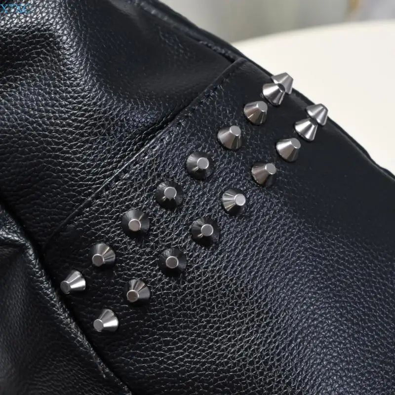 

X7XC Skull Backpack for Men and WomenFashionable PU Leather Shoulder Bag with Adjustable Strap for Daily Commute and Travel
