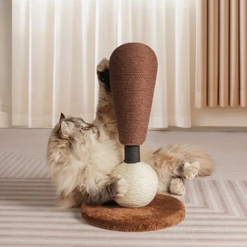 Grinding claws to amuse cats, vertical scratching board, sword hemp rope, wear-resistant cats, scratching column debris