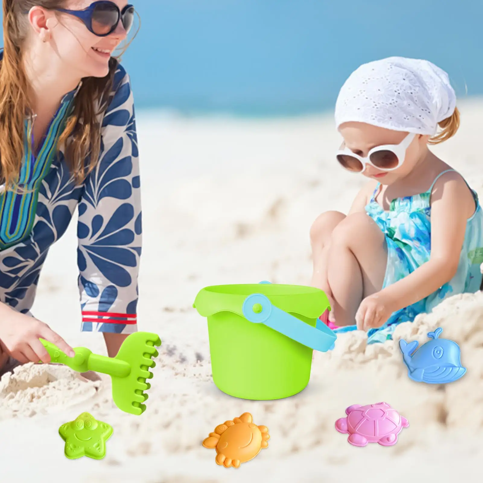 

Beach Toys Set Fun Beach Toys Set For Kids Lightweight Design Sandbox Castle Construction Kit With Molds Bucket Shovels For