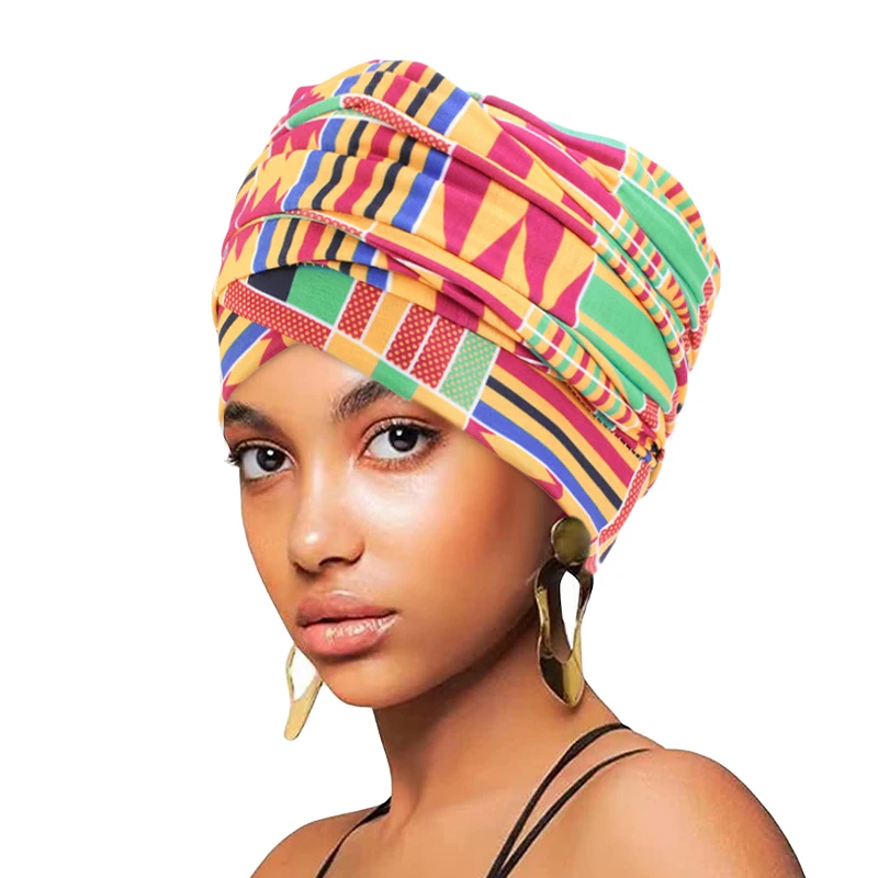 New Muslim Women Hijabs Print Turban Hats Long Scarf Hat Inner Hijabs Indian Hat Islamic Turban African Head Cap Scarves Turban