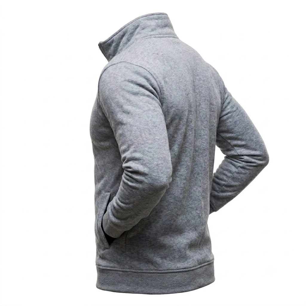 Men's Zip Up Workout Sweatshirts Mock Neck Gym Jacket Zipper Lightweight Sweatcoats Outdoor Sport Long Sleeve Casual Cardigan