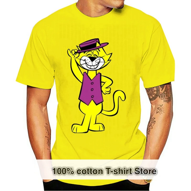 Top Cat Classic Cartoon Retro Vintage T-Shirt Grey Don Gato Hanna Barbera New Unisex Funny Tops Tee Shirt