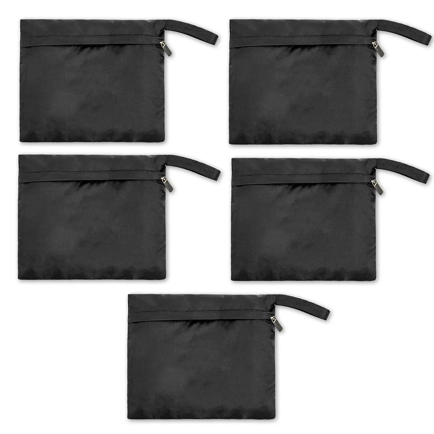 Small Wet Bag Mini Period Bag Black Waterproof Reusable for Menstrual Pads, Sanity Cups, Breast Pads, Make Up Remover Pads