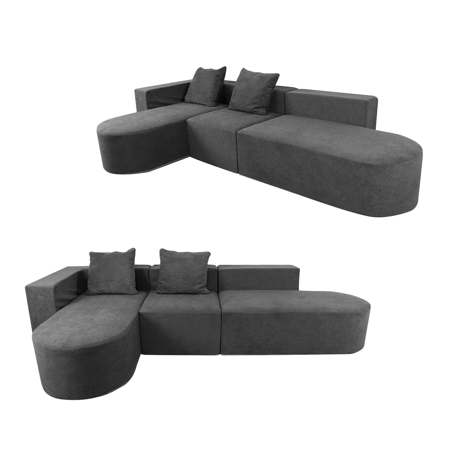 Hot Selling Factory Customized Comfort Sectional Corner Modular Vacuum Compression Sofa Modular Living Room Sofas For Adult