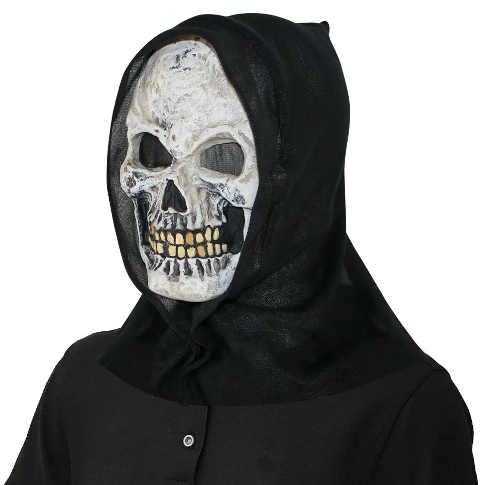 Schädelmaske Gruselige Skelett-Geistergesichts-Maske Unheimliche Vollkopf-Latex-Dämonenmaske Realistische Halloween-Cosplay-Requisiten – Detail 1