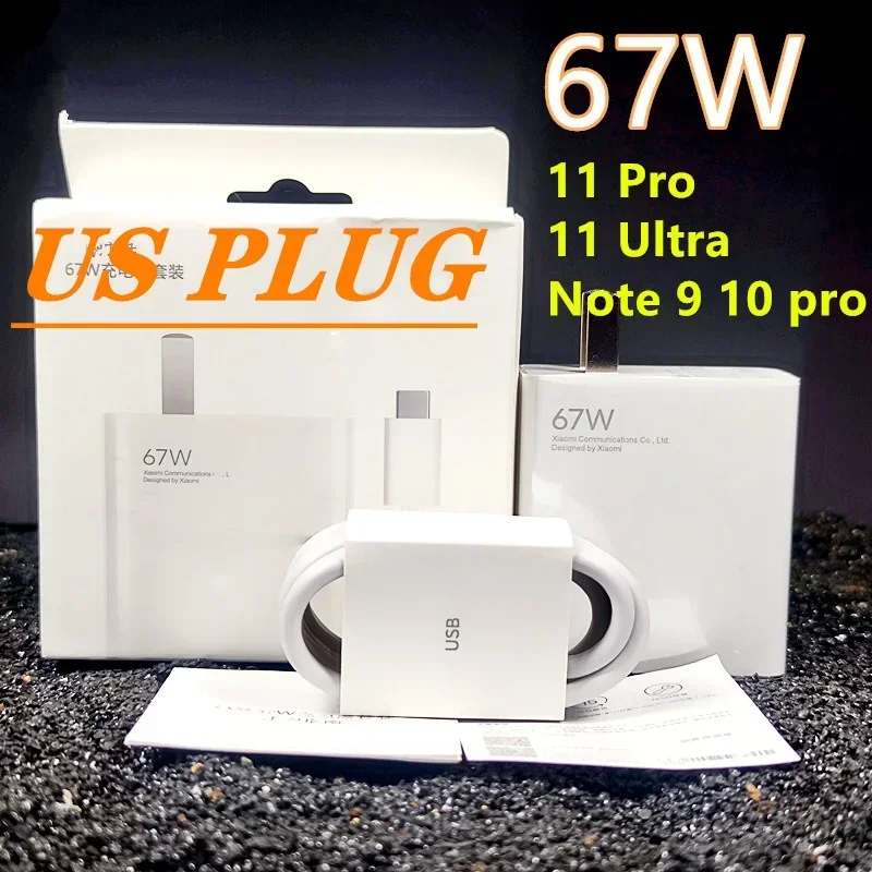 67W Xiaomi Original-Ladegerät Turbo Charge Gan EU-Adapter 6A USB-Typ-C-Kabel für Poco X5 F5 Pro Mi 13 Lite Mix Fold 3 2 Smartphone