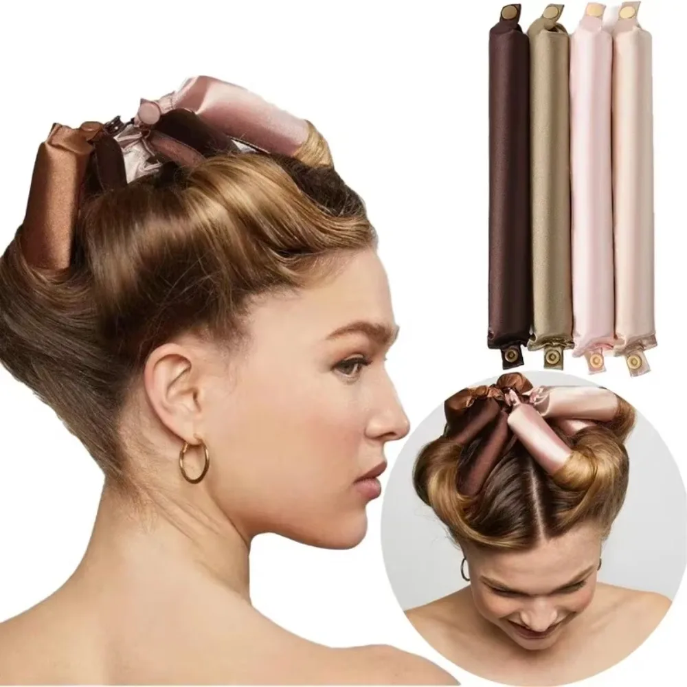 Heatless Hair Curlers Satin Curling Rod Headband No Heat Silk Curls Lazy Hair Rollers Soft Hair Curler to Sleep In Styling Tools