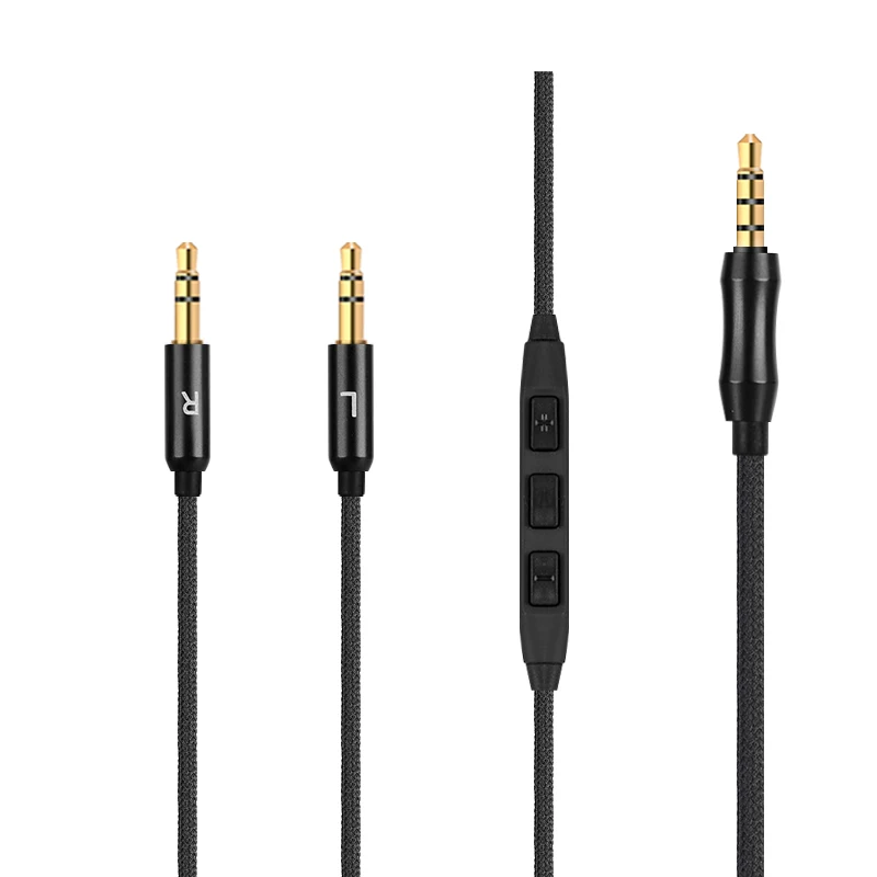 Koceta 3.5mm To Double 3.5mm OFC Headset Cable On-Ear Headphone Upgrade Replacement Cable Wire For HE400Se HE400I HE560 HE350 view 4