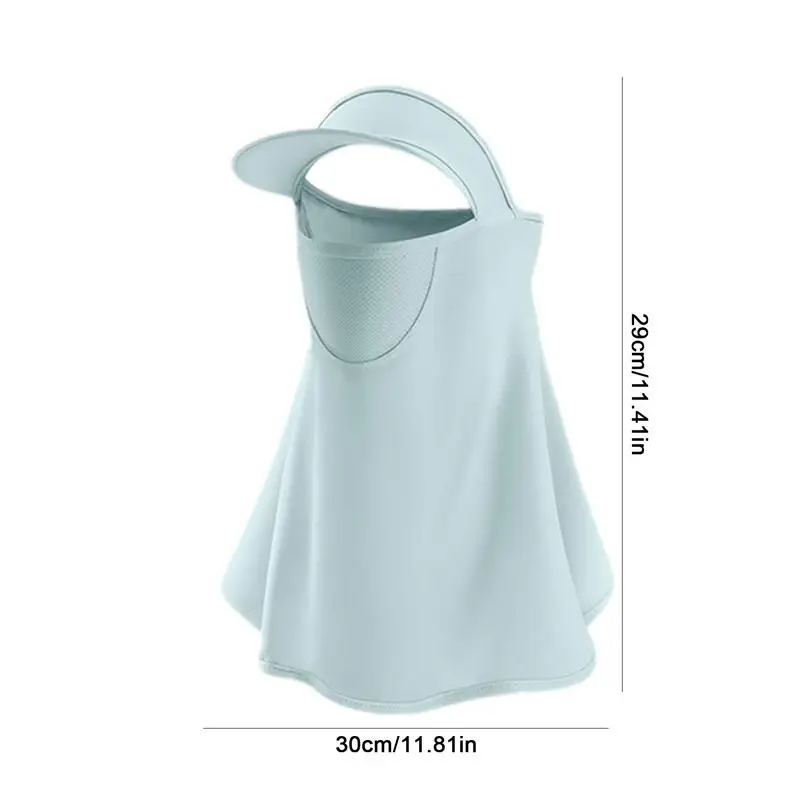 Protector solar para la cara, seda de hielo, refrigeración solar, cubierta completa para la cabeza, protector solar de seda de hielo, máscara para el cuello, polaina, cubierta facial transpirable para