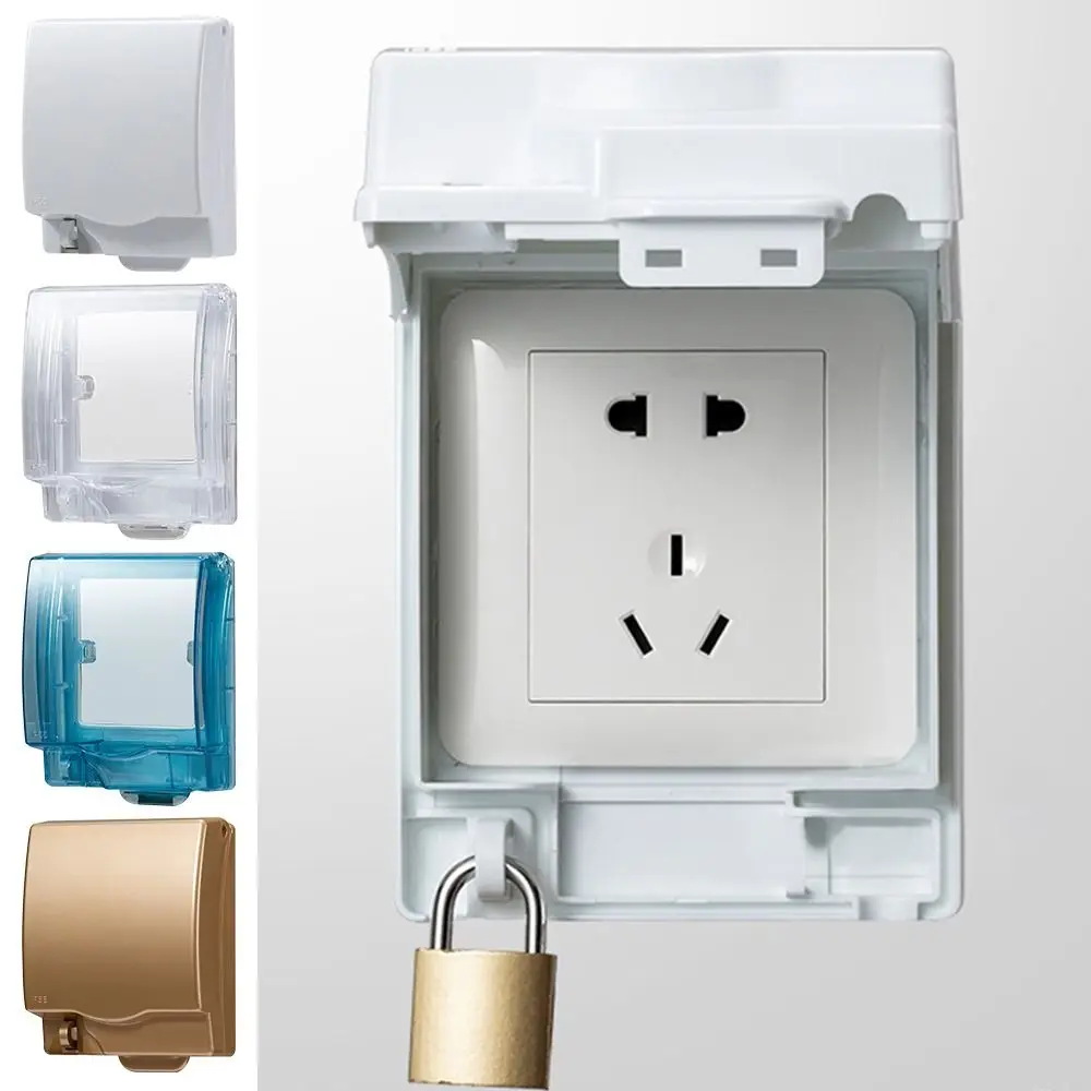 Lockable Wall-mounted Socket Waterproof Dustproof Box 86 Type Splash-proof Switch Socket Anti-shock Protection Switch Cover