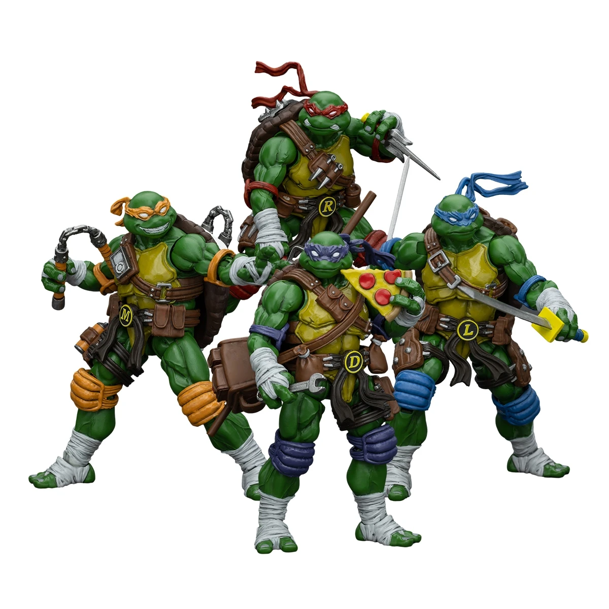 Joytoy 1/18 10.6Cm Teenage Mutant Ninja Turtles Tmnt Leonardo Michelangelo Raphael Donatello Action Figure Doll Model Toys Gift