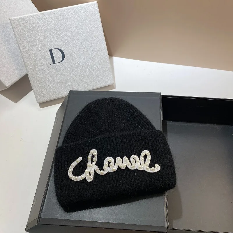 Bonnet ample 2025 pour femmes hiver chaud mélange de fourrure de lapin mignon tricot chapeau mode temps froid casquette doux extensible livraison gratuite ​