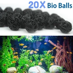 20Pcs Aquarium Pond Bio Balls 16mm Fish Tank Filter Media Marine Sum(16mm) Water Quality Stabilizer