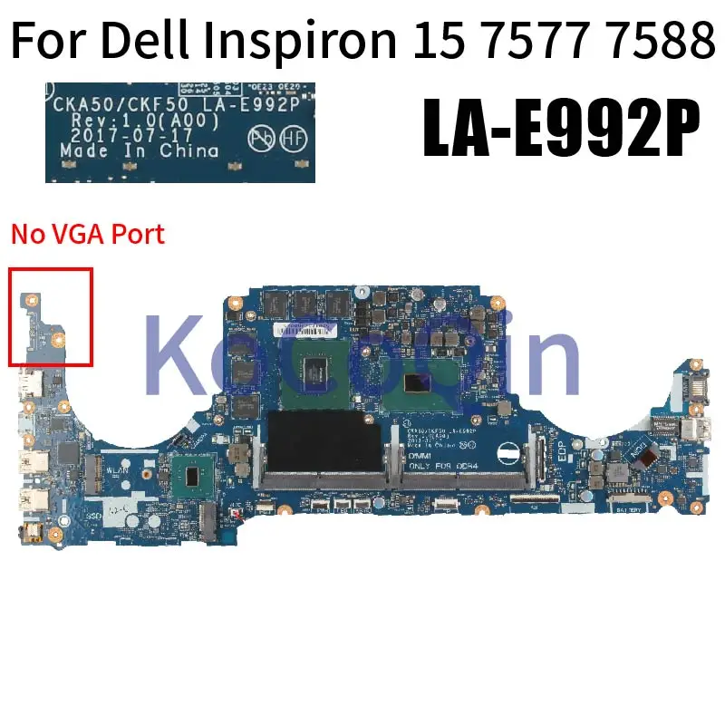 Imagem -04 - Placa-mãe Portátil para Dell Inspiron La-e991p La-e992p La-e993p La-e994p La-e994p 15 7577 7570 g7 7588 g5 577 7580