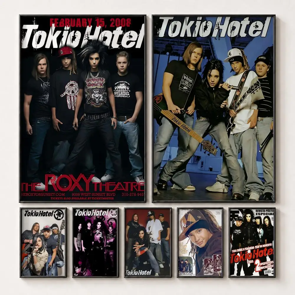 Singer Bill K-Kaulitz Tom Tokio Hotel Poster HD Peel and Stick Waterproof Poster for Bedroom Office Dorm Decor