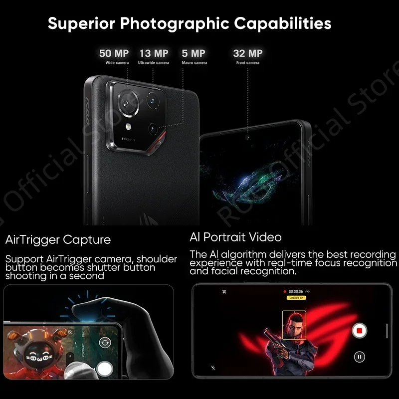 World Premiere ASUS ROG Phone 9 5G Smartphone Snapdragon 8 Elite 6.78‘’ 185Hz AMOLED Display ROG 9 Pro 5800mAh NFC Mobile Phone