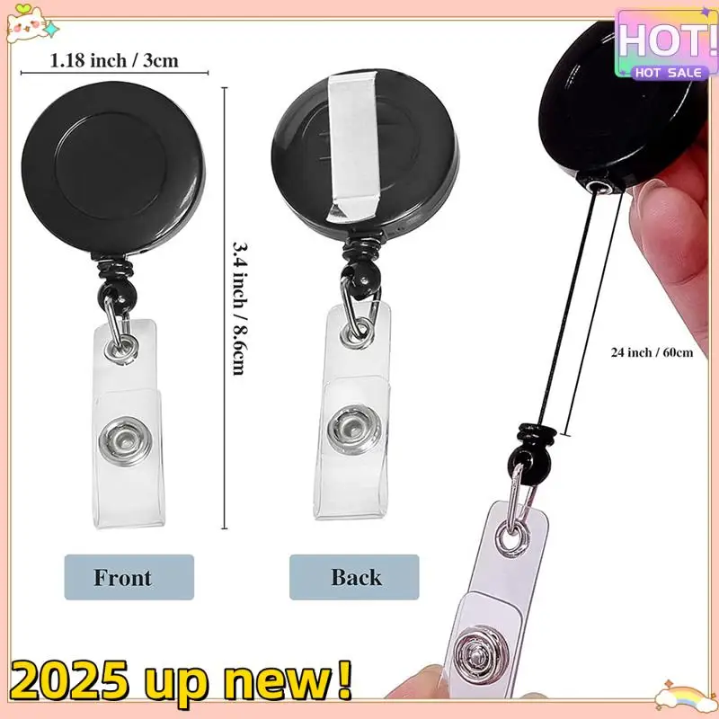 Retractable Badge Reels Badge Holder Retractable Clip 30 Pack Colorful Badge Clips Holders For Name ID Card Key Card