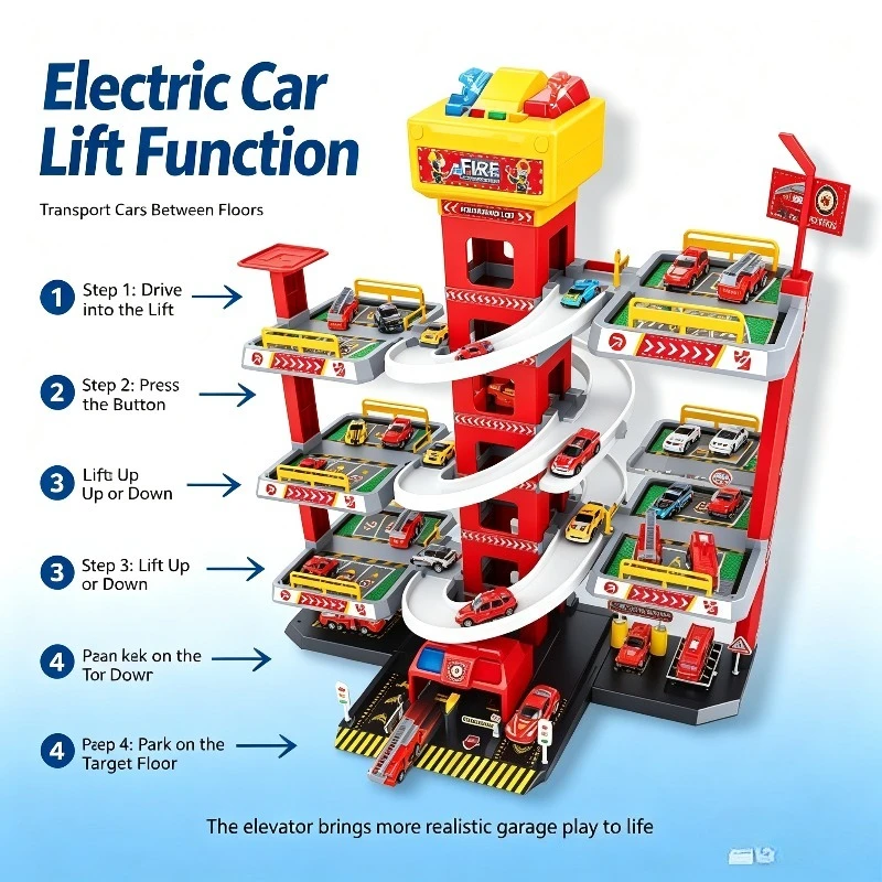 9-Layer Electric Track Parking - Kids Toys Boys review and price