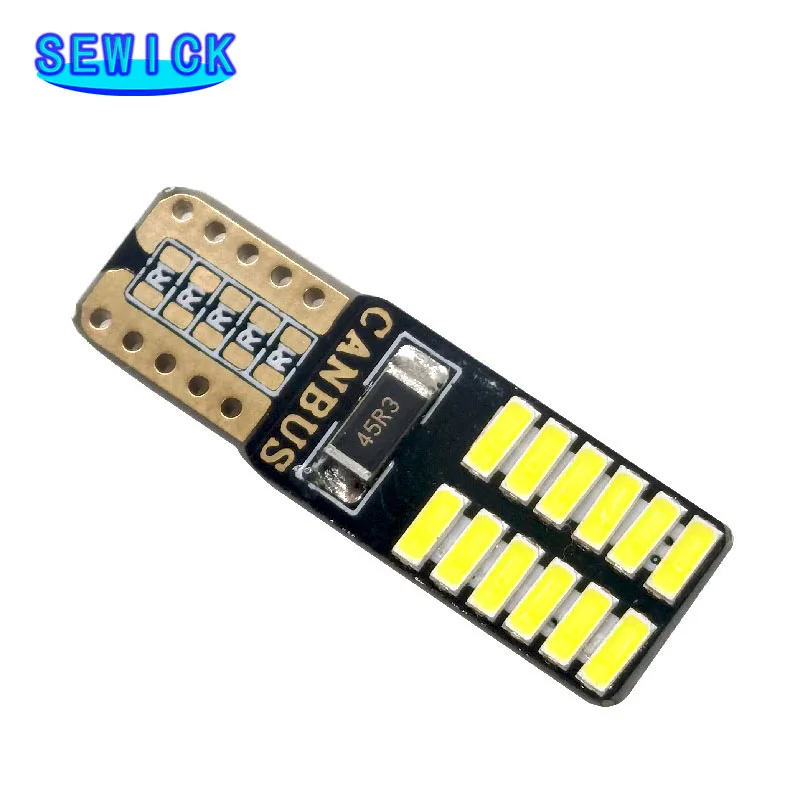 

500pcs Canbus T10 W5W 194 501 Car LED Interior Instrument Lights Bulb For Car Diode Auto 24SMD Width Lamps Vehicle White 12V/24V